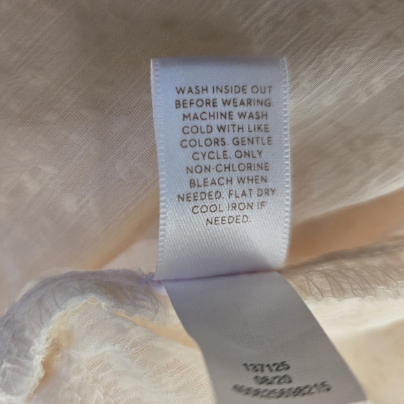 LC Lauren Conrad Ivory Sheer Dress. Size M - Picture 5 of 9